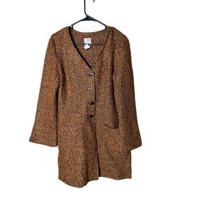 Vintage F.L Malik Tweed Long Line Coat‎ Size M